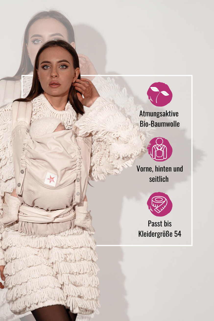 Portabebés TaiTai Heart2Heart Cream