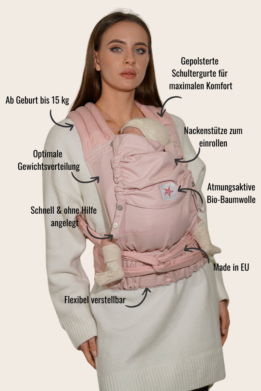 Portabebés TaiTai Heart2Heart Rosé