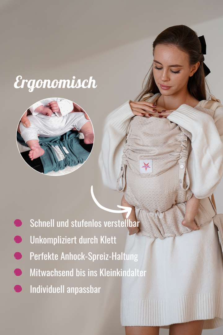 Portabebé Flip Corazón2heart belleza negra