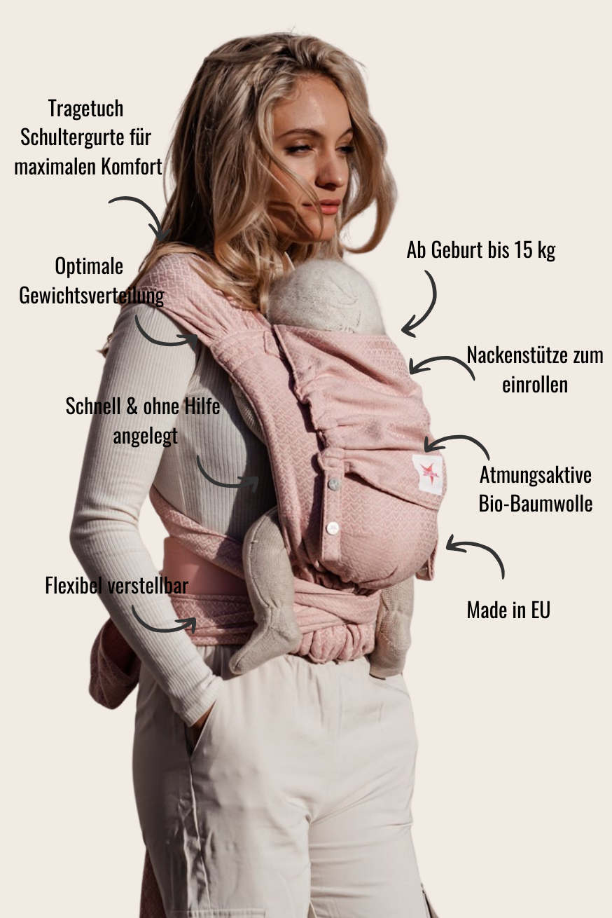 Portabebés WrapStar Heart2Heart Rosé