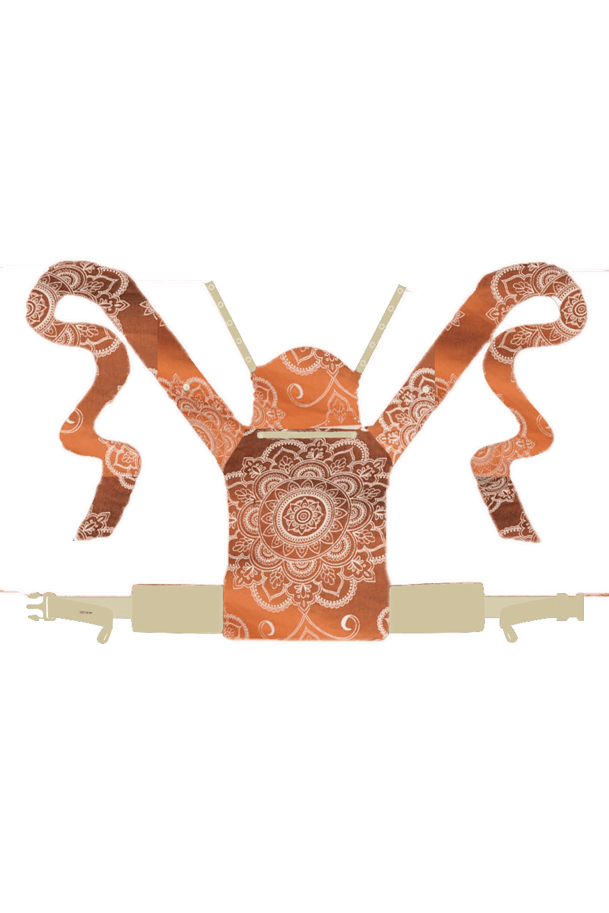 Portabebé WrapStar Mandala Latte Macchiato x Bambú reverso - KOKADI