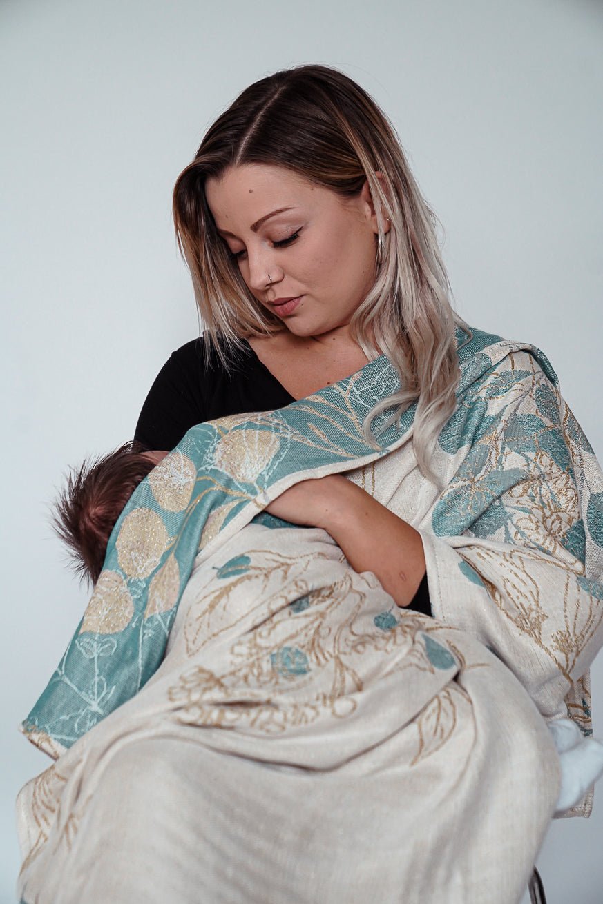 Manta de peluche Eucalipto Dorado - KOKADI