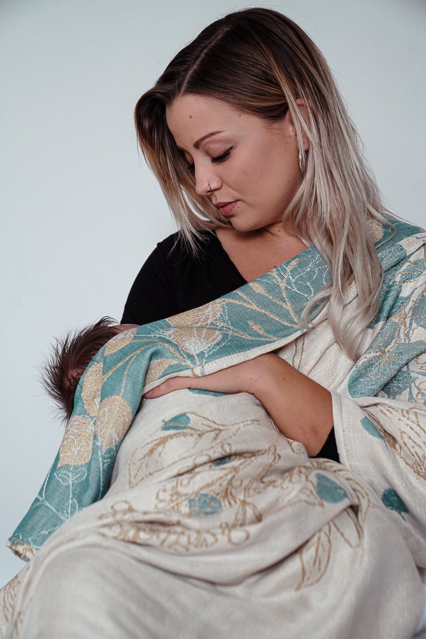 Manta de peluche Eucalipto Dorado - KOKADI