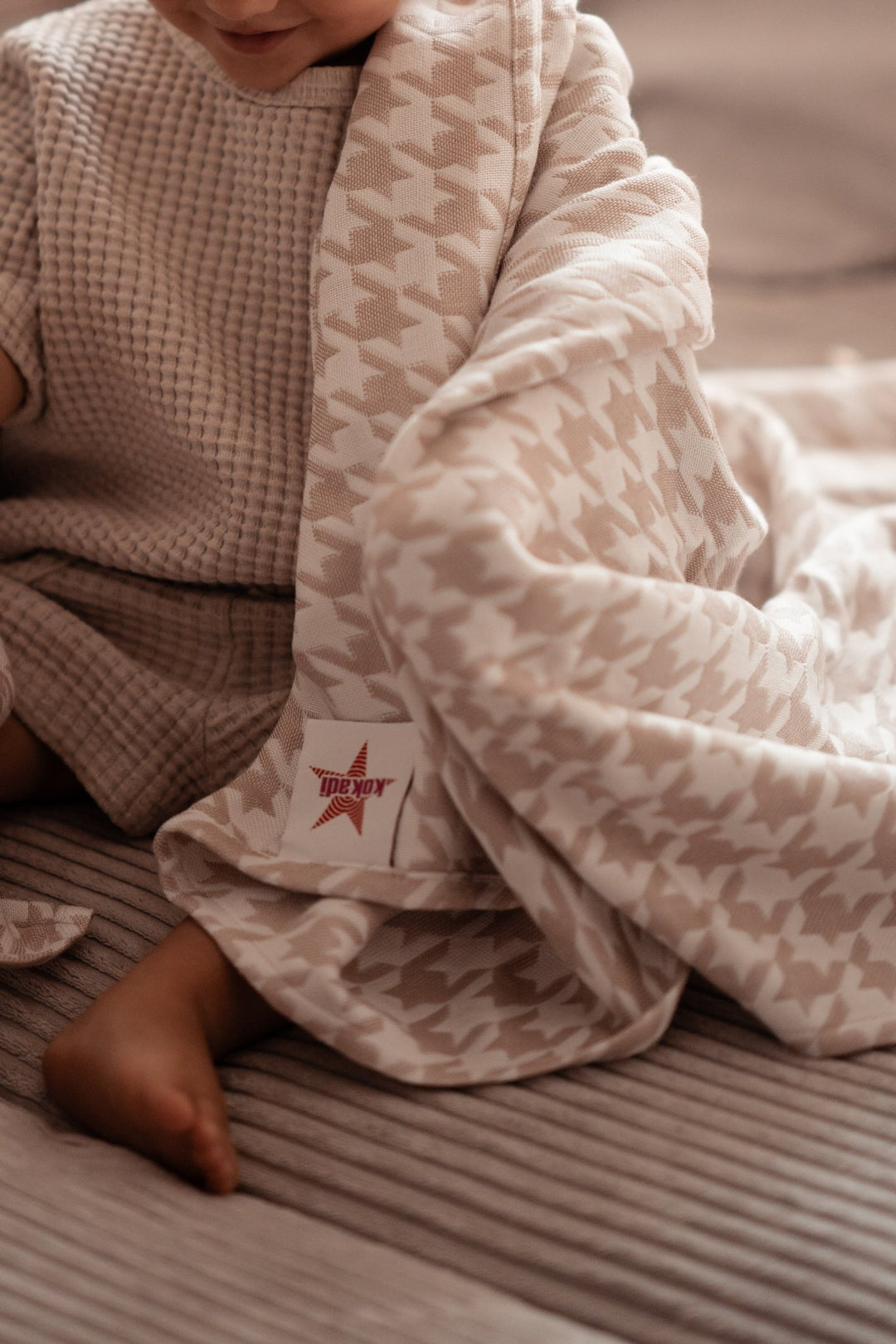 Manta de peluche Pata de Gallo Campiano - KOKADI