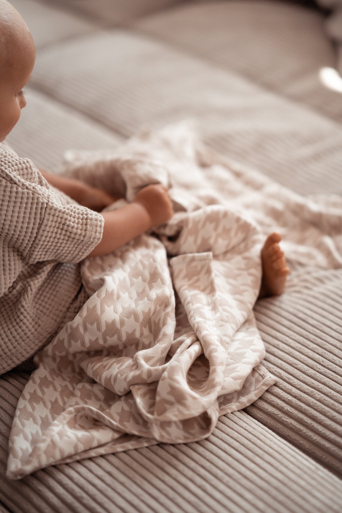 Manta de peluche Pata de Gallo Campiano - KOKADI