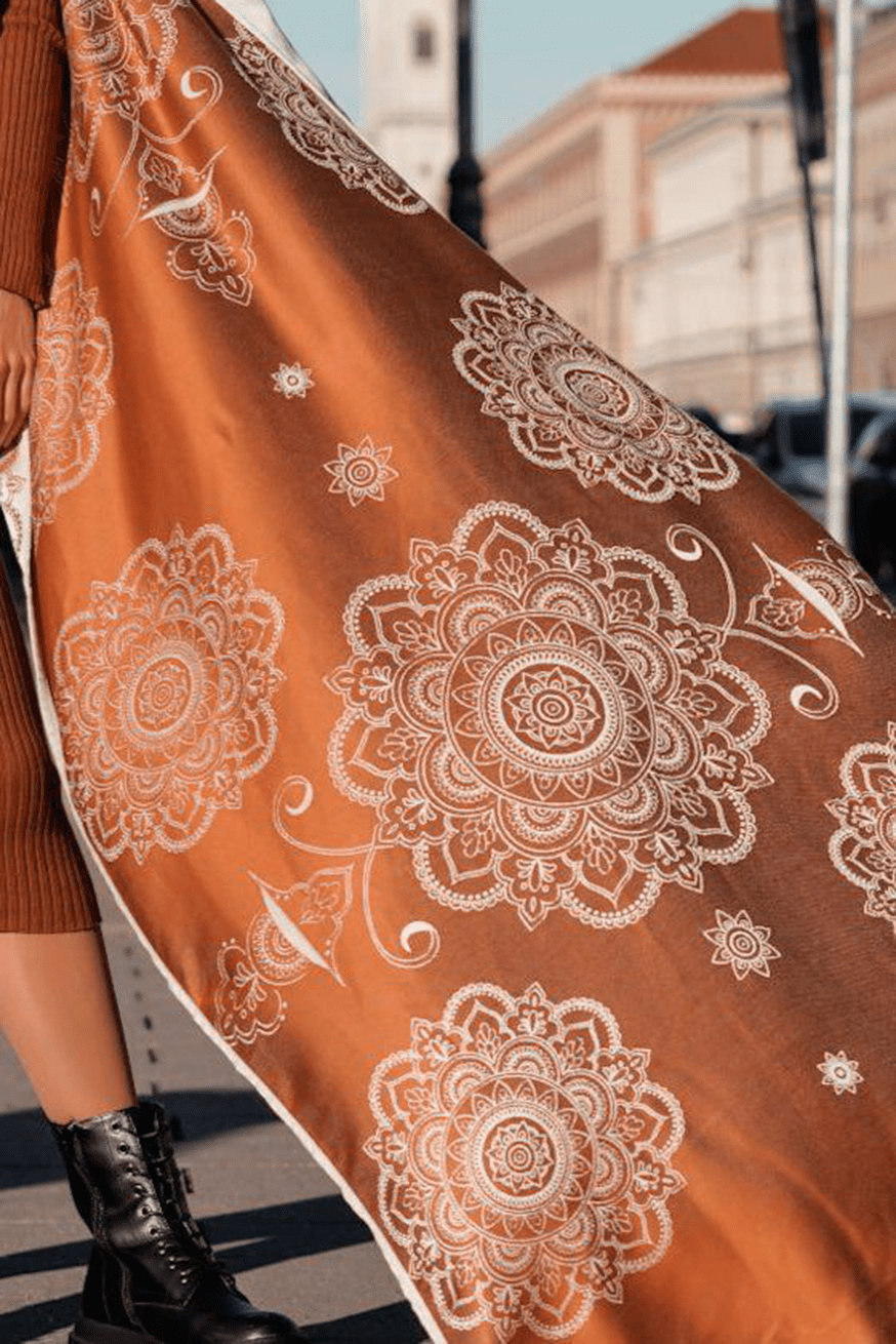 Bandolera Mandala Latte Macchiato x Bambú reverso - KOKADI