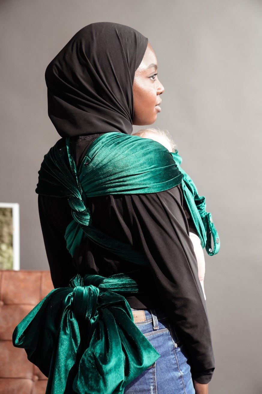 Portabebé WrapStar Esmeralda suave y aterciopelada - KOKADI