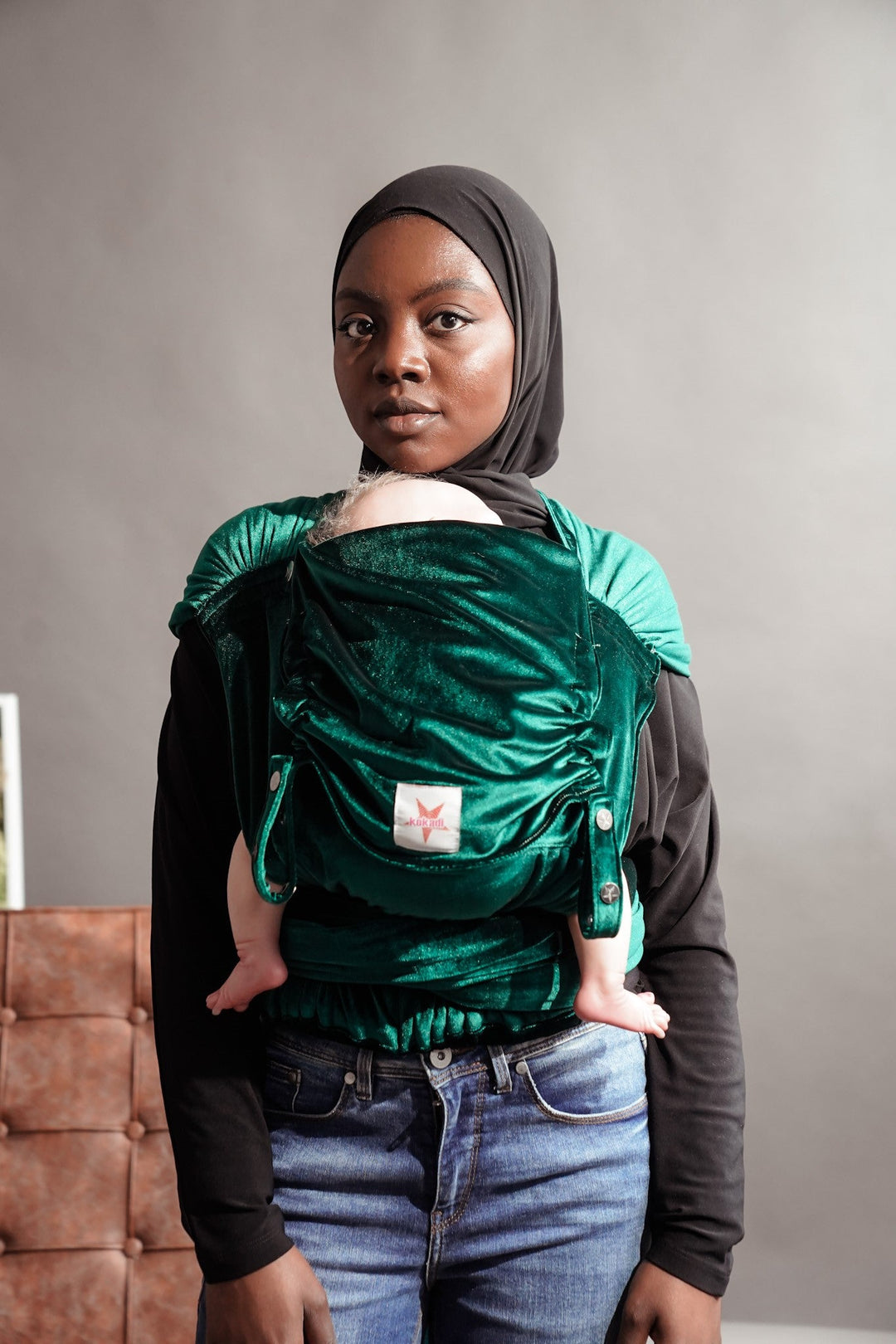 Portabebé WrapStar Esmeralda suave y aterciopelada - KOKADI