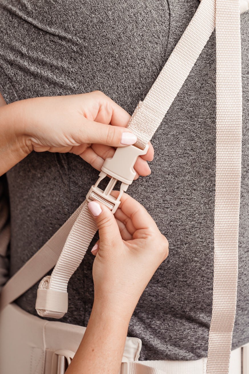 Correa pectoral con hebilla 25mm crema - KOKADI