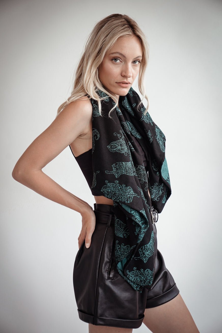 Toalla de peluche con mandala y plumas Alexander - KOKADI