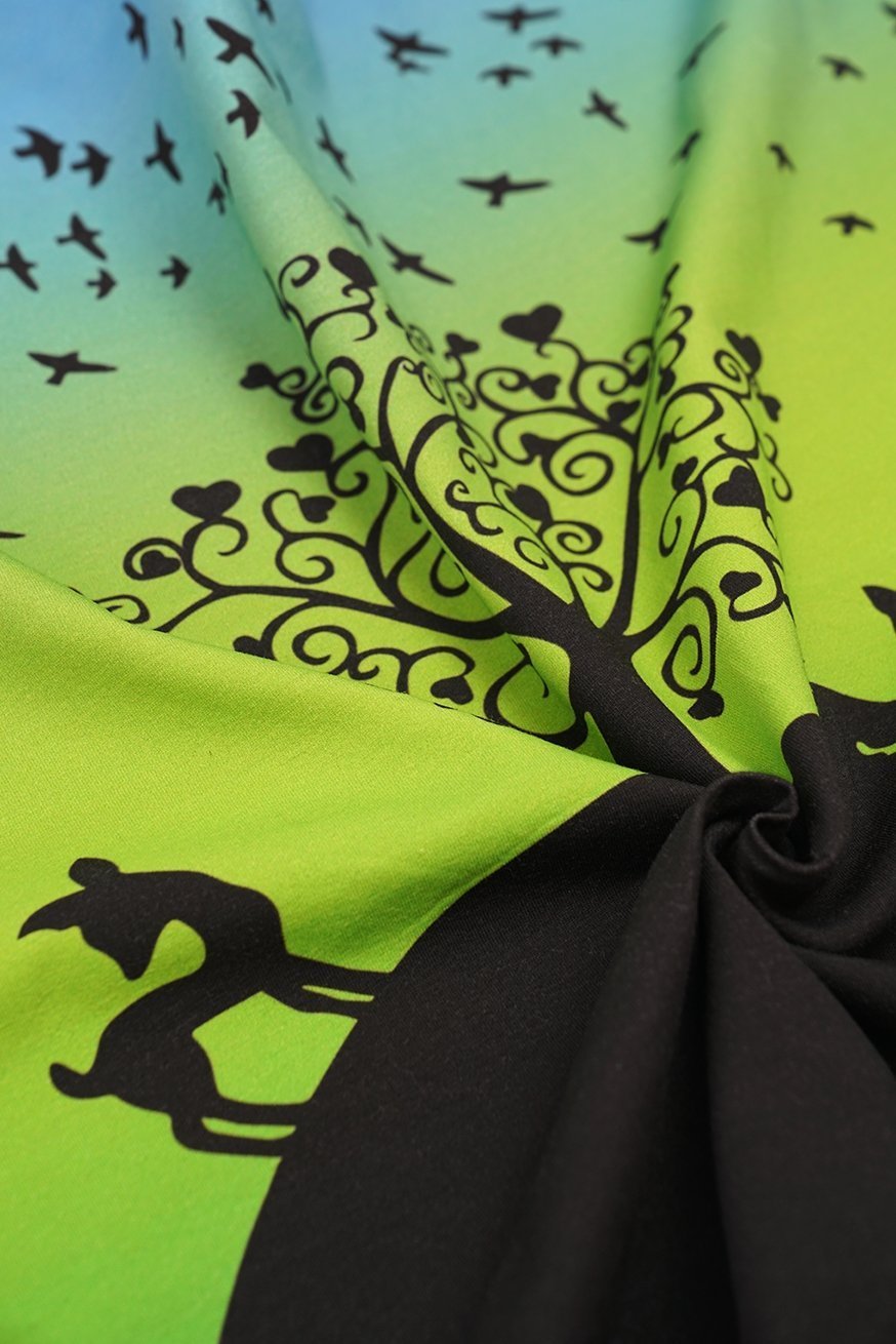 Fular portabebé Elástica Wunderland Paradise esmeralda - KOKADI